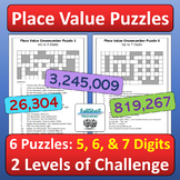 Place Value Worksheets 4th 5th Grade Math Puzzles Numbers 