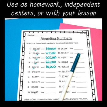 4th Grade Place Value Worksheets ~ Distance Learning Digital Option