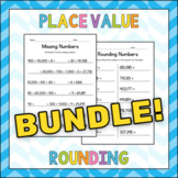 Place Value Worksheets BUNDLE - Comparing, Ordering, Round