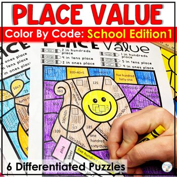 place value coloring worksheets by elementary island tpt