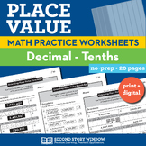 Place Value Worksheets - Decimals - Tenths (Set 12)