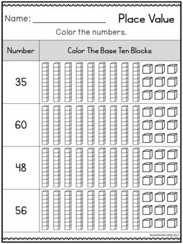 Tens And Ones Place Value Worksheets-Base Ten Blocks Worksheet-Distance