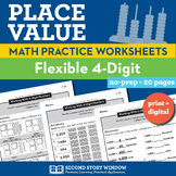 Place Value Worksheets - Flexible 4-Digit (Set 10)
