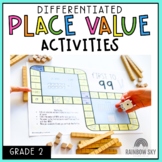 Place Value Worksheets & Games - Differentiated 2nd grade