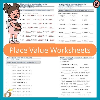 Preview of Place Value Worksheets: Grade 5