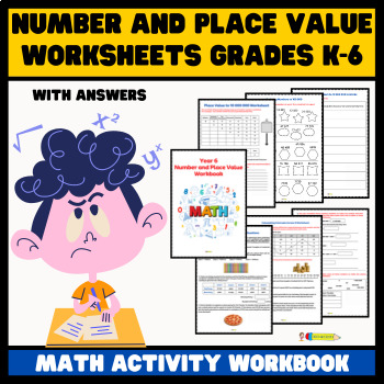 Preview of Place Value Worksheets 6th Grade | Math Activity Workbook| Math Word Problems