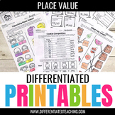 Place Value Worksheets: Printable Activities & Differentia