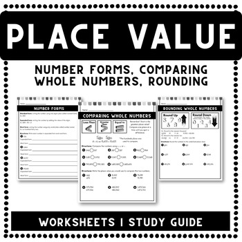 Preview of Place Value Worksheets | Study Guide