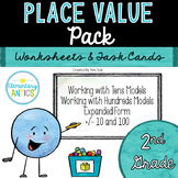 Place Value Worksheets & Task Cards {2nd Grade} 