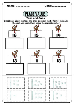 Preview of Place Value Worksheets,Tens and Ones.