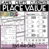 Place Value Tens and Ones Worksheets Number Sense Cut and 