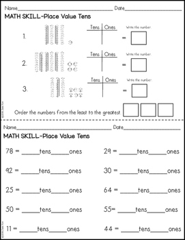 Place Value Worksheets Third Grade by Kim's Creations | TpT