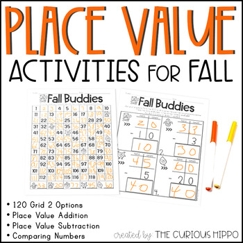 Preview of Place Value Worksheets for 1st Grade - FALL 