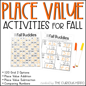 Preview of Place Value Worksheets for 1st Grade - FALL