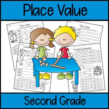 Preview of Place Value Worksheets for second grade