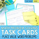 2nd Grade Place Value Math Word Problem Task Cards | Print