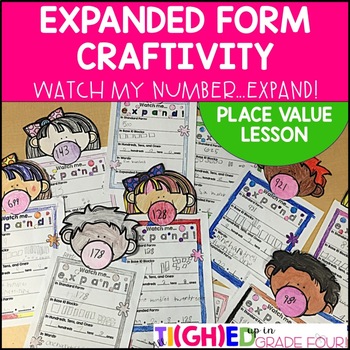 Preview of Place Value and Expanded Form Lesson Plan and No Prep Craftivity