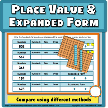 Preview of Place Value and Expanded Form Worksheets - Elementary Grade Level