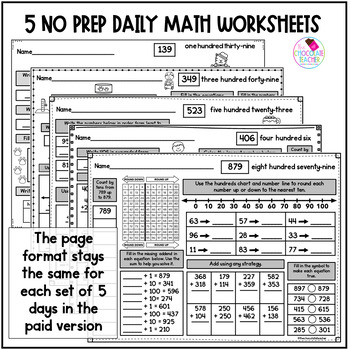 number sense worksheets and activities place value 2nd grade free