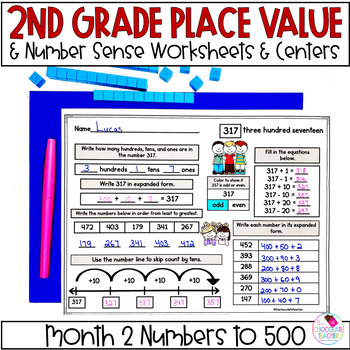 number sense worksheets and activities place value 2nd grade math