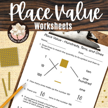 Preview of Place Value and Numeration - Montessori Golden Beads Place Value Conversions