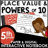 Place Value and Powers of 10 Interactive Notebook Set | Di