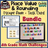 Place Value and Rounding 4th Grade Math Escape Room + Task