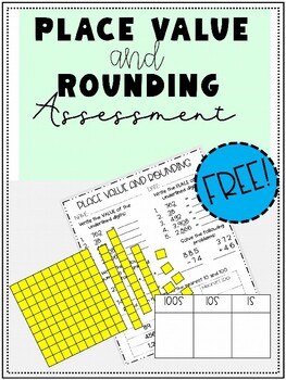 Preview of Place Value and Rounding Assessment FREE