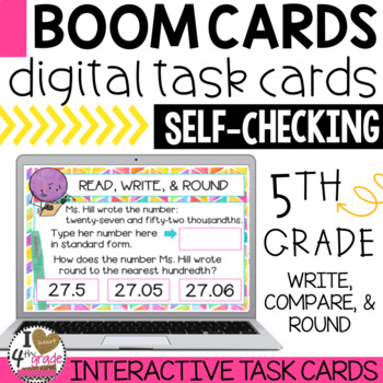 Preview of Place Value and Rounding Decimals Boom Cards