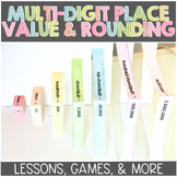 Place Value and Rounding Math Workshop Unit for 4th grade
