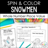 Place Value and Rounding Snowman Coloring Activity | Winter Math