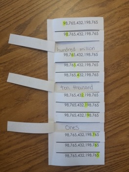 Preview of Place Value fold and peek