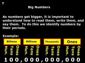Preview of Place Value for Big Numbers
