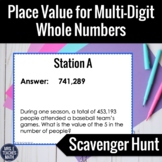 Place Value for Multi-Digit Whole Numbers Scavenger Hunt 4