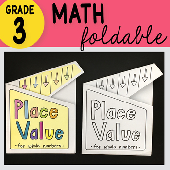 Preview of Math Doodle - Place Value for Whole Numbers Foldable for 3rd Grade - FREEBIE!