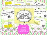 Place Value (hundreds, tens, and ones) Task Cards-QR Codes