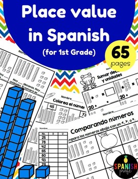 Preview of Place Value in Spanish 1st Grade/ Valor posicional primer grado