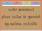 Place Value in Spanish - Valor Posicional