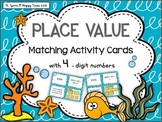 Place Value matching activity / game with four digit numbers