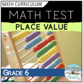 Place Value math unit test - assessment