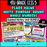 Place Value of Chart Compare Round Whole Numbers Guided No