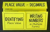 Place Value of Decimals - 5th Grade Math Editable Foldable Notes