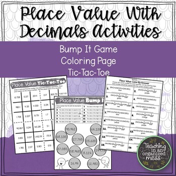 Preview of Place Value of Decimals with Expanded Notation Activities