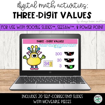 Preview of Place Value Strategies of 3 Digit Numbers to 1000 Hundreds, Tens, Ones Google™