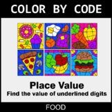 Place Value of Underlined Digit - Color by Code / Coloring