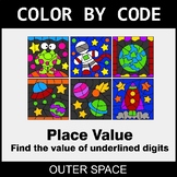 Place Value of Underlined Digit - Color by Code / Coloring