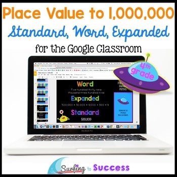 Preview of Place Value to 1,000,000:  Standard, Word, Expanded for the Google Classroom
