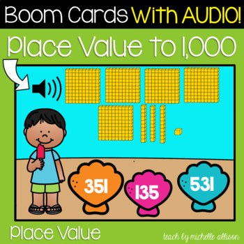 Preview of Place Value to 1000 | Hundreds Tens and Ones | Math BOOM Cards™