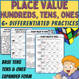 Place Value to 1000,  Place value, Hundreds, Tens and Ones worksheets