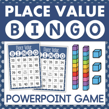 Preview of Tens and Ones Place Value Math Bingo Game 1st Grade 2 Digit Numbers to 50 